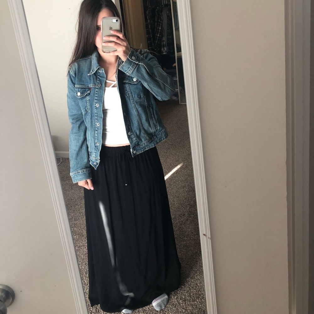 Black Guess Maxi Skirt